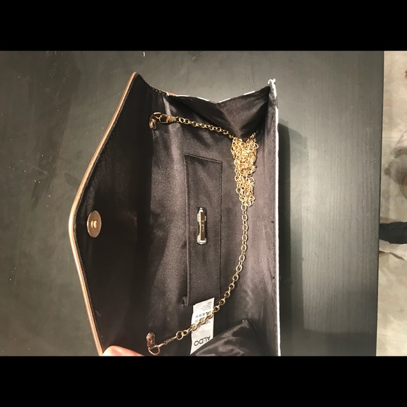 Pink & Black Floral/Polka Dot Clutch, Aldo - Picture 4 of 4